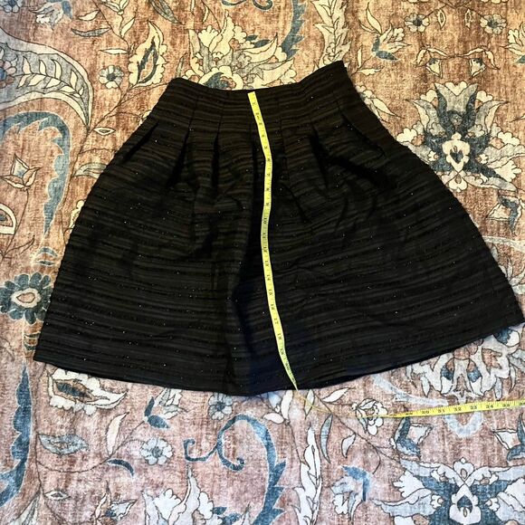 Talbots Skirt Size 0 Petite Black Textured MSRP $139 - Picture 2 of 5